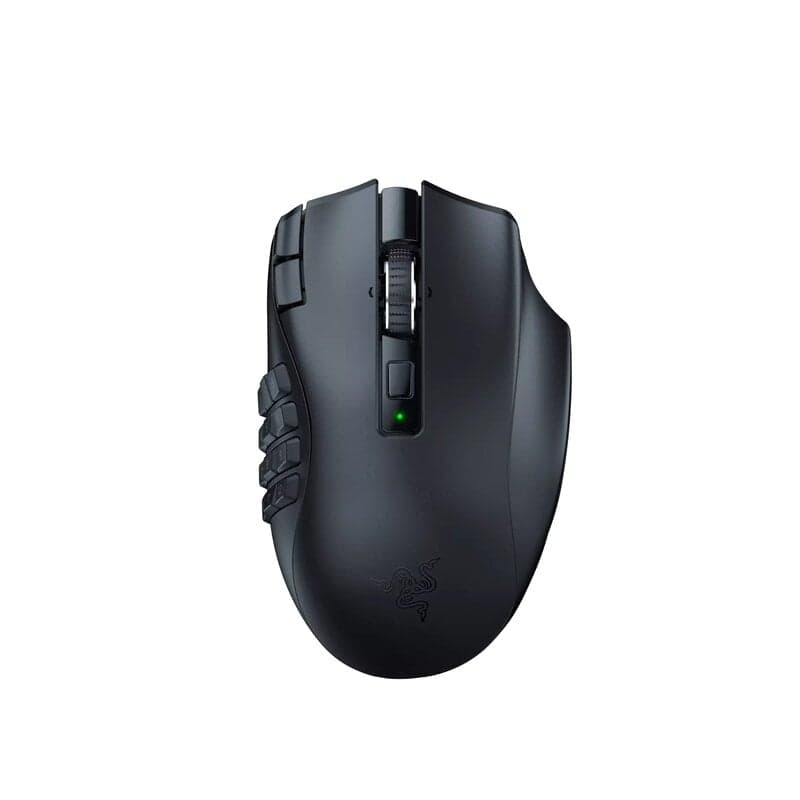 Razer Naga V2 HyperSpeed - Wireless MMO Gaming Mouse - Gamingmus - Optic - 19 knappar - Svart