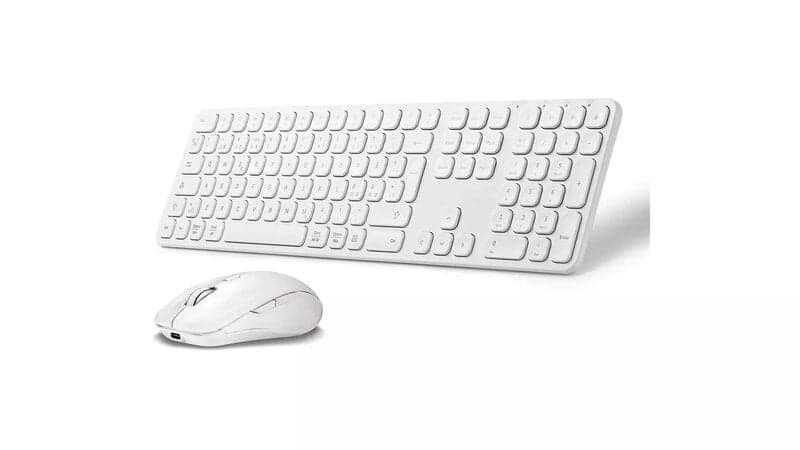 Andersson WSK-M3000 Wireless Keyboard and Mouse Kit 2.4G+BT - Vit