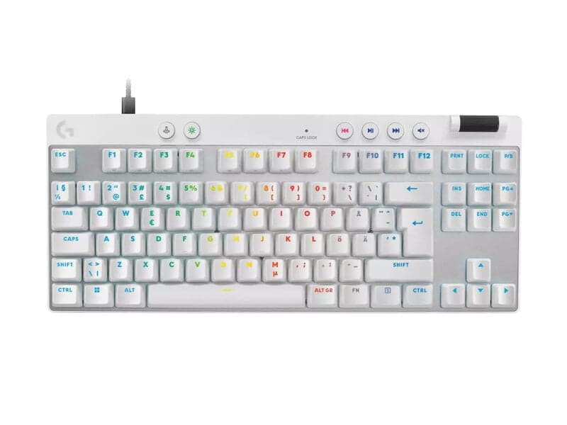 Logitech G PRO X TKL - Logitech Magnetic Analog - Linear - Gaming Keyboard - Utan numpad - Nordisk - Vit