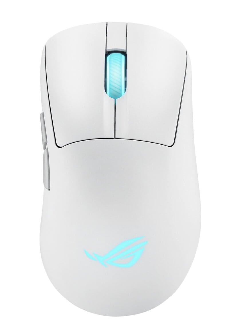 ASUS ROG Keris II Origin - Gamingmus - Optic - 5 knappar - Vit med RGB ljus