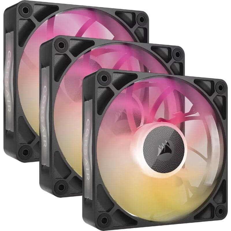 Corsair iCUE LINK RX120 MAX / RGB / 120mm / PWM / 3-pack - Svart