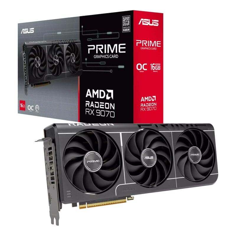ASUS Radeon RX 9070 Prime EVO OC - 16GB GDDR6 RAM - Grafikkort