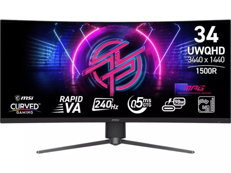 MSI MPG 346CQRF X24 Curved / 34" / VA / 3440 x 1440 / 240 Hz / 1ms / 2xHDMI,DP,USB-C