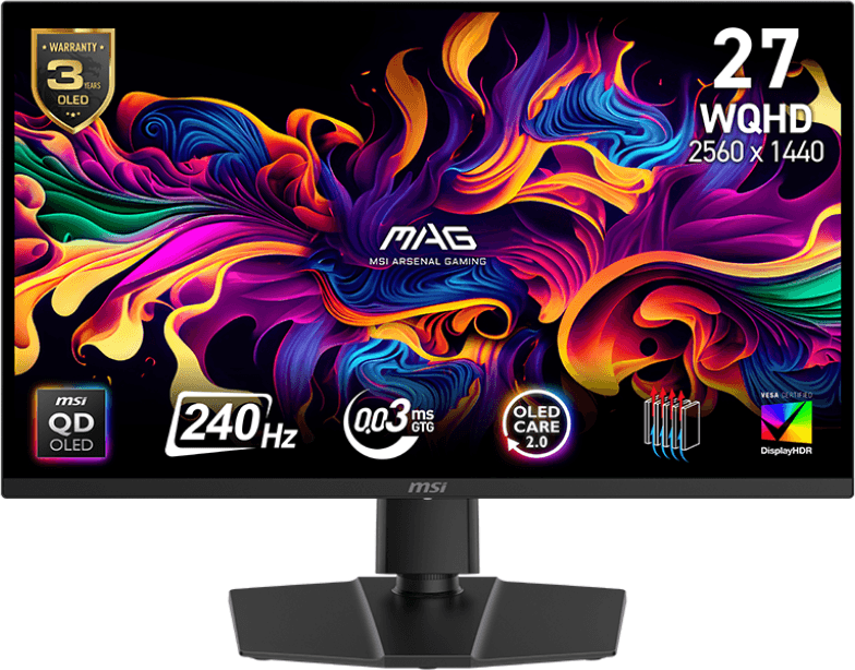 26.5" MSI MAG 271QP - 2560x1440 (QHD) - 240Hz - QD-OLED