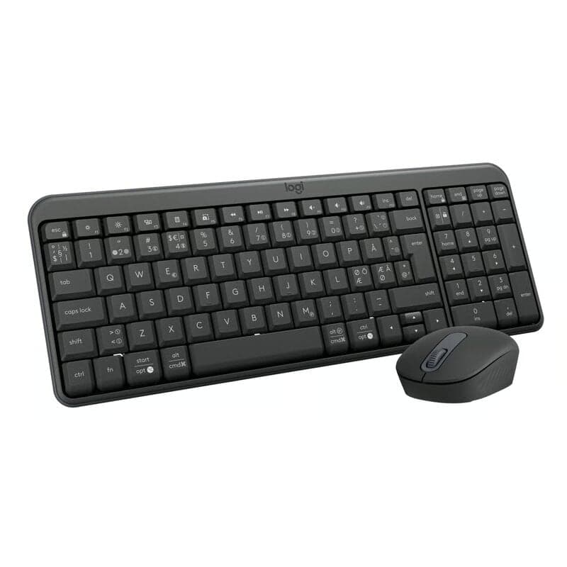 Logitech MK250 Compact Bluetooth Wireless Combo - Tastatur & Mus set - Nordisk - Svart