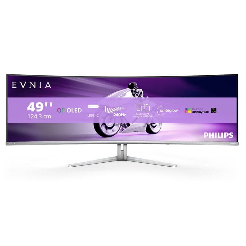Philips 49M2C8900/00 Curved / 49" / 5120x1440 / OLED / 240hz / 0.03ms / 2xHDMI2.1/DP/USB-C 90w