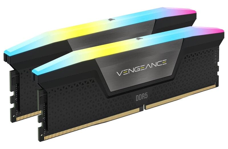 Corsair Vengeance RGB DDR5-5200 - 16GB - CL40 - Dual Channel (2 pcs) - Intel XMP - Black with RGB