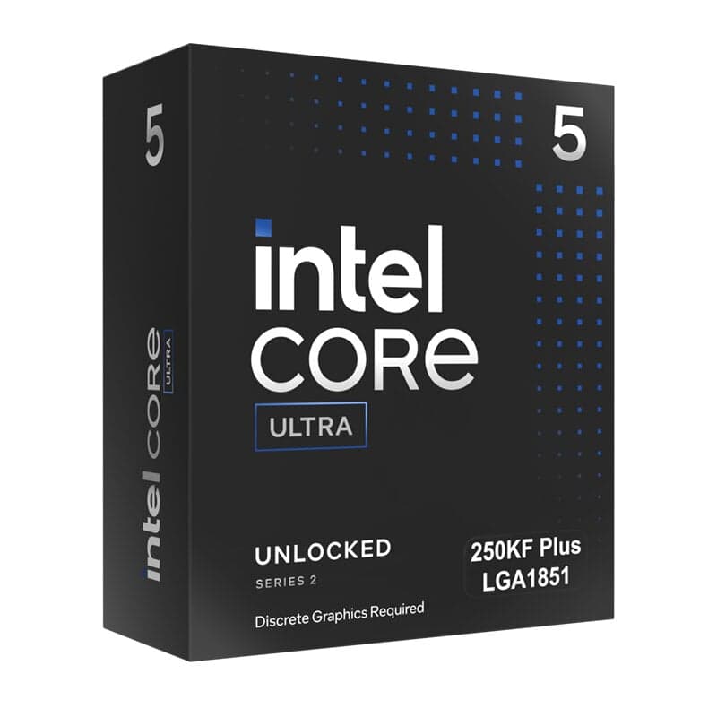 Intel Core Ultra 5 250KF Plus Arrow Lake-S Refresh CPU - 18 kärnor - 3.5 GHz - Intel LGA1851 - Intel Boxed (utan kylare)