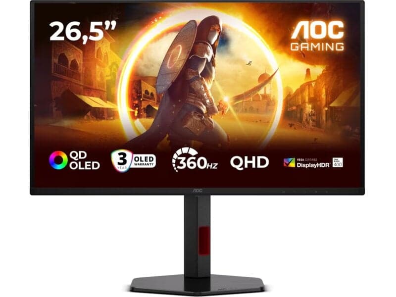 AOC Q27G4SDR / 27" / 2560x1440 / QD-OLED / 360Hz / 0,03 ms / HDR400 / 2x HDMI,DP