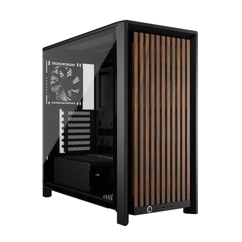 Corsair FRAME 4000D Wood RS (Black & Walnut) - Chassi - Miditower - Svart