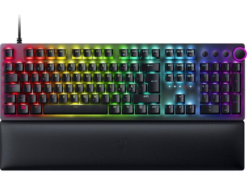 Razer Huntsman V2 Clicky Optical Switch (Purple) - Svart