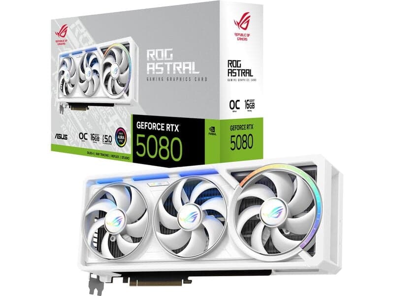 Asus ROG Astral GeForce RTX 5080 OC (vit)