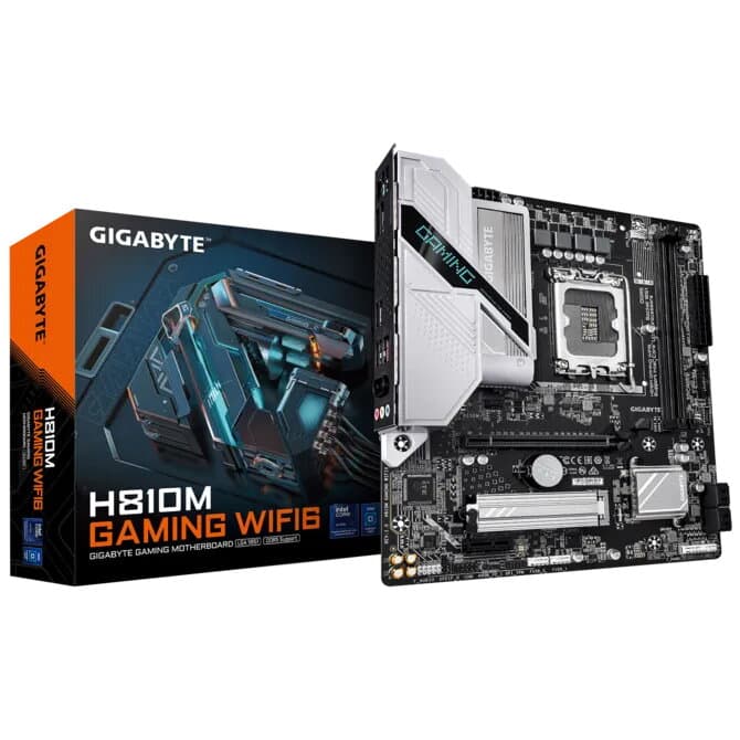 GIGABYTE H810M GAMING WIFI6 Moderkort - Intel H810 - Intel LGA1851 - DDR5 RAM - Micro-ATX