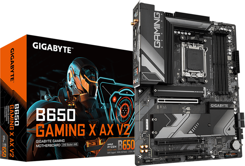 GIGABYTE B650 GAMING X AX V2 Moderkort - AMD B650 - AMD AM5 - DDR5 RAM - ATX