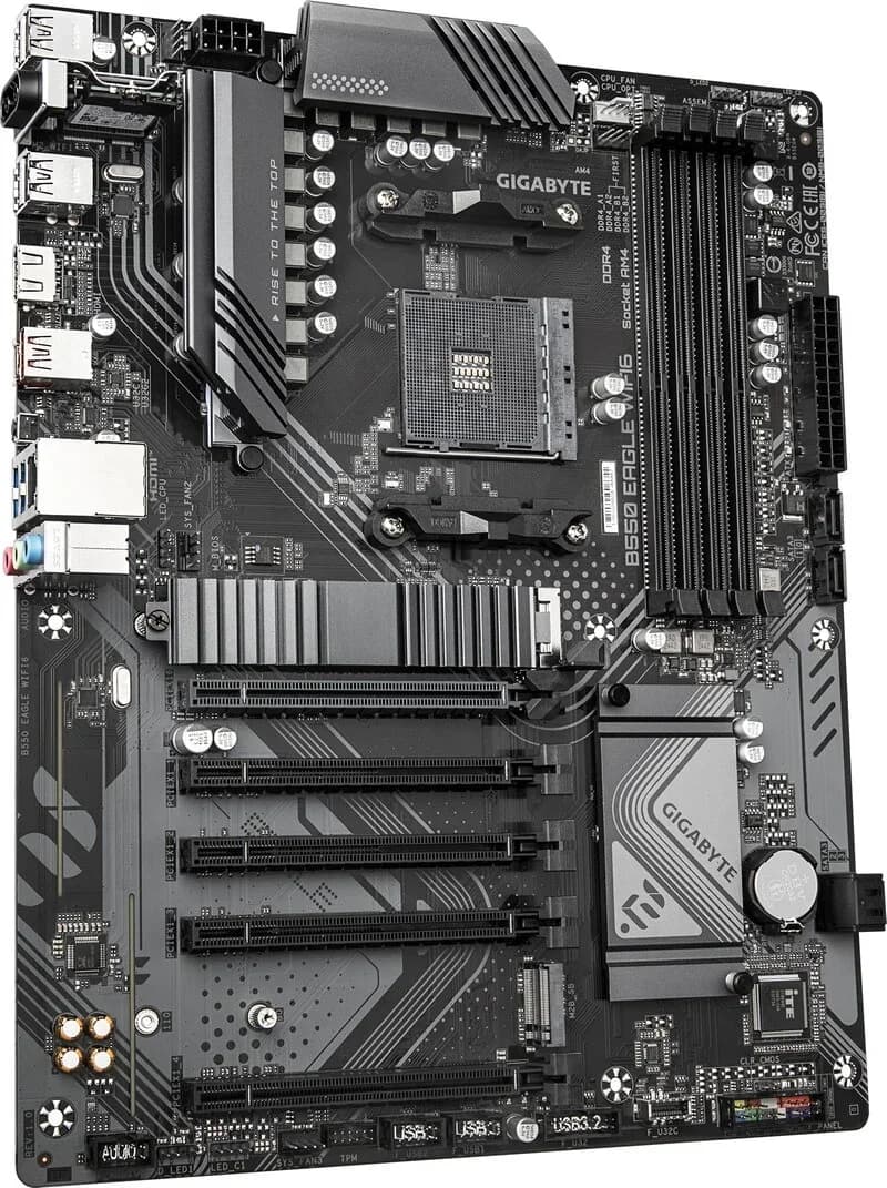 GIGABYTE B550 EAGLE WIFI6 Moderkort - AMD B550 - AMD AM4 - DDR4 RAM - ATX