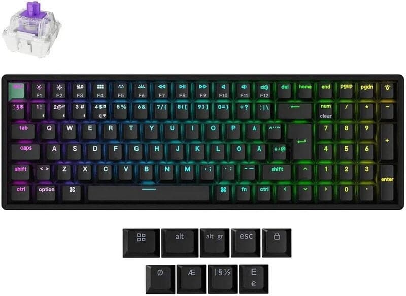 Keychron K4 HE Trådlöst Gamingtangentbord Gateron 2.0 Magnetic Switch / Tri-mode / QMK/VIA - Svart