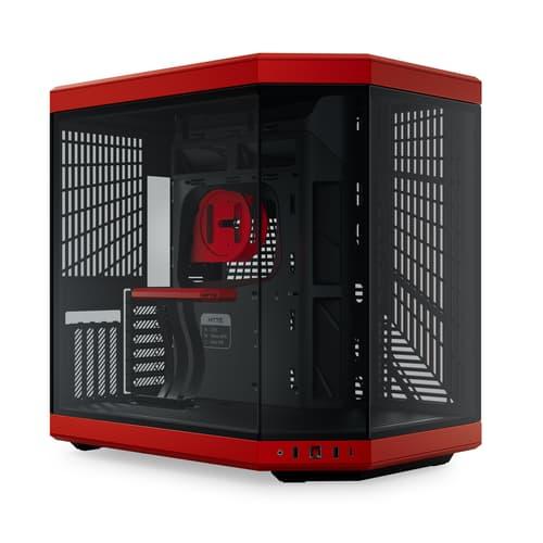 Hyte Y70 Red ATX case with panoramic window, black/red Hyte Y70 Red ATX case with panoramic window, black/red