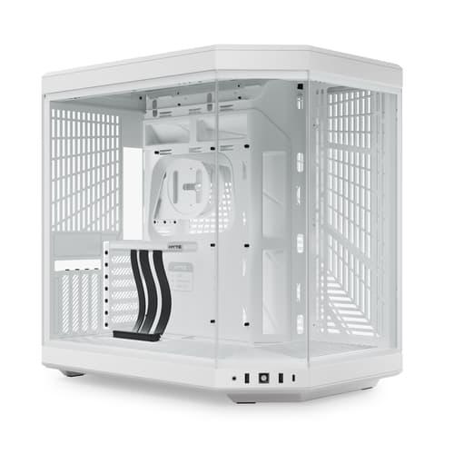 HYTE Y70 - Mid tower - utökad ATX - genomskinlig sidopanel (glas) - ingen strömförsörjning (ATX) - snövit - USB/ljud HYTE Y70 - Mid tower - utökad ATX - genomskinlig sidopanel (glas) - ingen strömförsörjning (ATX) - snövit - USB/ljud