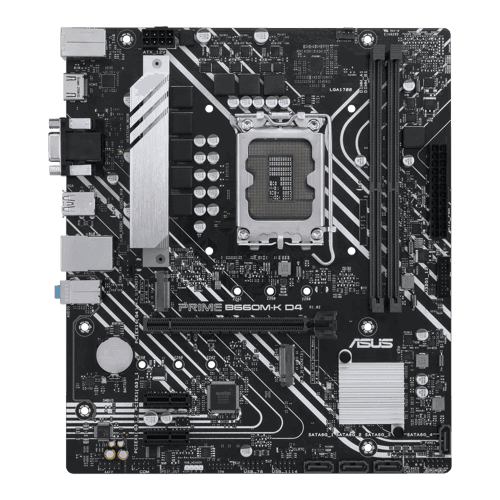 Asus Prime B660m-k D4 Lga 1700 Micro Atx Moderkort Asus Prime B660m-k D4 Lga 1700 Micro Atx Moderkort
