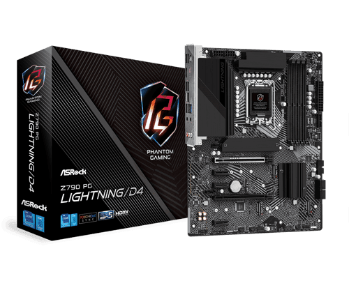 Asrock Z790 Pg Lightning/d4 Lga 1700 Atx Moderkort Asrock Z790 Pg Lightning/d4 Lga 1700 Atx Moderkort