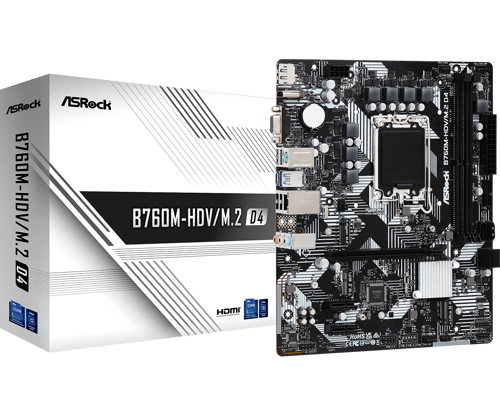 Asrock B760m-hdv/m.2 D4 Micro Atx Asrock B760m-hdv/m.2 D4 Micro Atx
