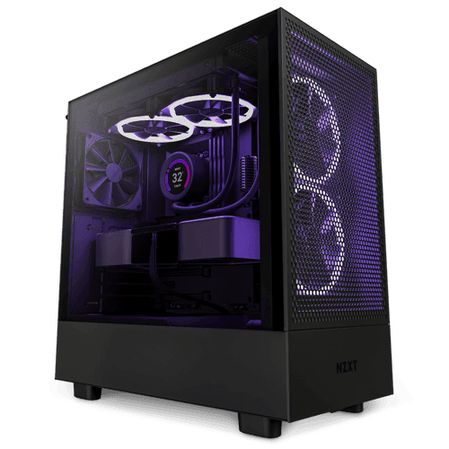 Nzxt H5 Flow Rgb Midi Tower Svart Nzxt H5 Flow Rgb Midi Tower Svart