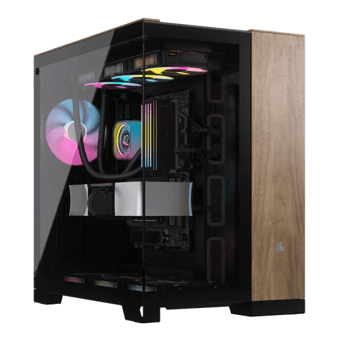 Corsair 6500x Midi Tower Svart, Valnöt Corsair 6500x Midi Tower Svart, Valnöt