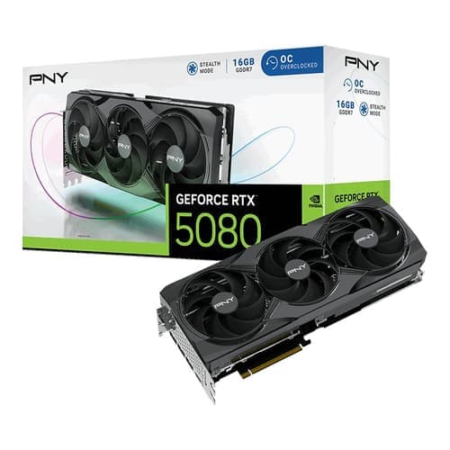 Pny Overclocked Triple Fan Geforce Rtx 5080 16gb Pny Overclocked Triple Fan Geforce Rtx 5080 16gb
