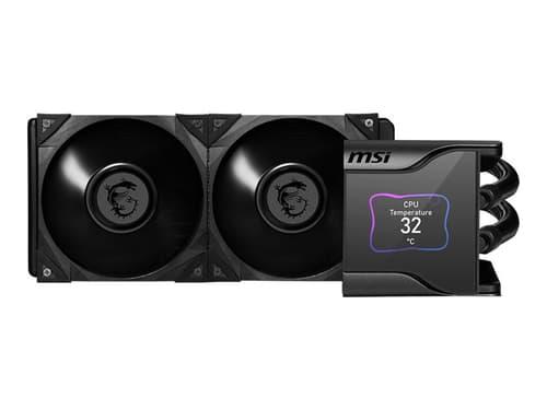 MSI MEG CORELIQUID S280 - Kylsystem med vätska till processorn - Elementstorlek: 360 mm - (för: LGA1150, LGA1151, LGA1155, LGA1156, LGA1200, LGA1700, LGA2011, LGA2011-3, LGA2066, AM4, FM2+, FM2, FM1, AM3+, AM3, AM2+, AM2, sTR4, TR4, SP3) - 140 mm MSI MEG CORELIQUID S280 - Kylsystem med vätska till processorn - Elementstorlek: 360 mm - (för: LGA1150, LGA1151, LGA1155, LGA1156, LGA1200, LGA1700, LGA2011, LGA2011-3, LGA2066, AM4, FM2+, FM2, FM1, AM3+, AM3, AM2+, AM2, sTR4, TR4, SP3) - 140 mm