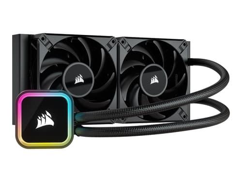 Corsair Icue H100i Rgb Elite Allt-i-ett Vätskekylare Svart Corsair Icue H100i Rgb Elite Allt-i-ett Vätskekylare Svart