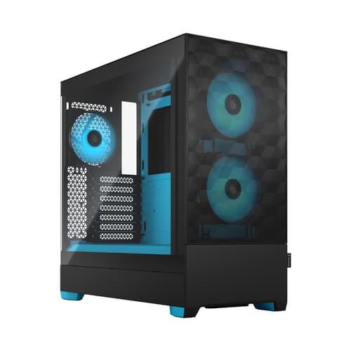 Fractal Design Pop Air Rgb Cyan Core Clear Glass Atx Blå, Svart Fractal Design Pop Air Rgb Cyan Core Clear Glass Atx Blå, Svart