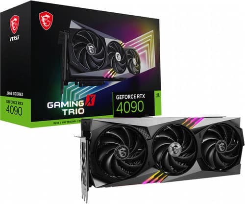 MSI RTX 4090 GAMING X TRIO - Grafikkort - NVIDIA GeForce RTX 4090 - 24 GB GDDR6X - PCIe 4.0 - HDMI, 3 x DisplayPort MSI RTX 4090 GAMING X TRIO - Grafikkort - NVIDIA GeForce RTX 4090 - 24 GB GDDR6X - PCIe 4.0 - HDMI, 3 x DisplayPort