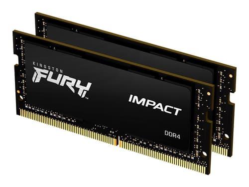 Kingston Technology Fury Impact Ram-minnen 64 Gb 2 X 32 Gb Ddr4 64gb 3200mt/s Ddr4 260-pin So-dimm Kingston Technology Fury Impact Ram-minnen 64 Gb 2 X 32 Gb Ddr4 64gb 3200mt/s Ddr4 260-pin So-dimm