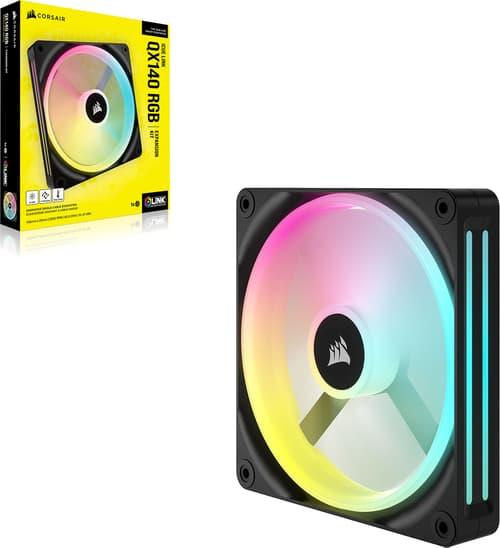 Corsair Icue Link Qx140 Rgb Expansion Kit Svart Fan Svart, Vit Corsair Icue Link Qx140 Rgb Expansion Kit Svart Fan Svart, Vit