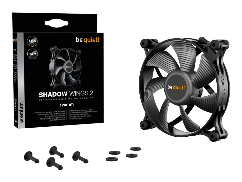 be quiet! Shadow Wings 2 120mm PWM Fläkt be quiet! Shadow Wings 2 120mm PWM Fläkt