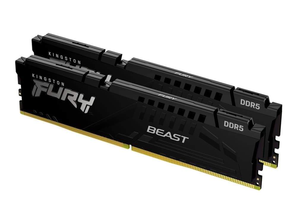 Kingston FURY Beast DDR5-6000 - 64GB - CL36 - Dual Channel (2 pcs) - AMD EXPO & Intel XMP - Svart Kingston FURY Beast DDR5-6000 - 64GB - CL36 - Dual Channel (2 pcs) - AMD EXPO & Intel XMP - Svart
