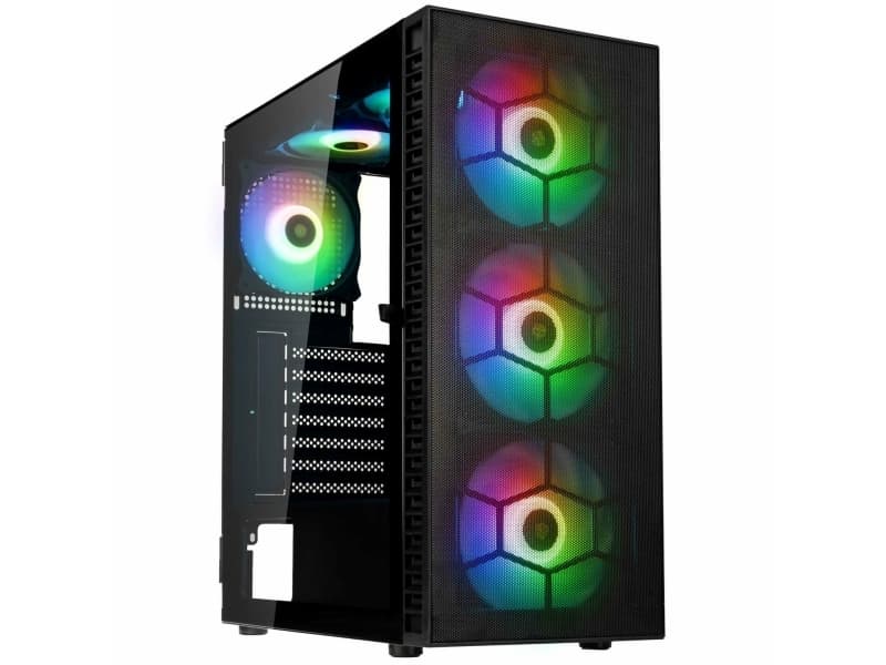 Kolink Observatory Hf Mesh Argb Midi Tower Noir, Svart Kolink Observatory Hf Mesh Argb Midi Tower Noir, Svart