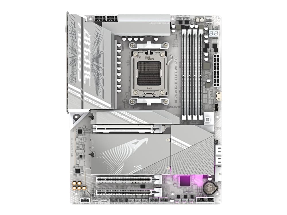 Gigabyte X870 Aorus Elite Wifi7 Ice Am5 Atx Moderkort Gigabyte X870 Aorus Elite Wifi7 Ice Am5 Atx Moderkort