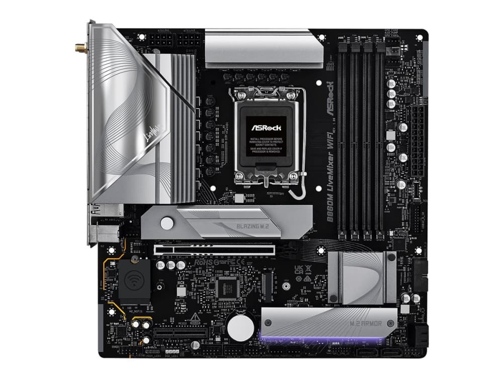 ASRock B860M LiveMixer WiFi Moderkort ASRock B860M LiveMixer WiFi Moderkort