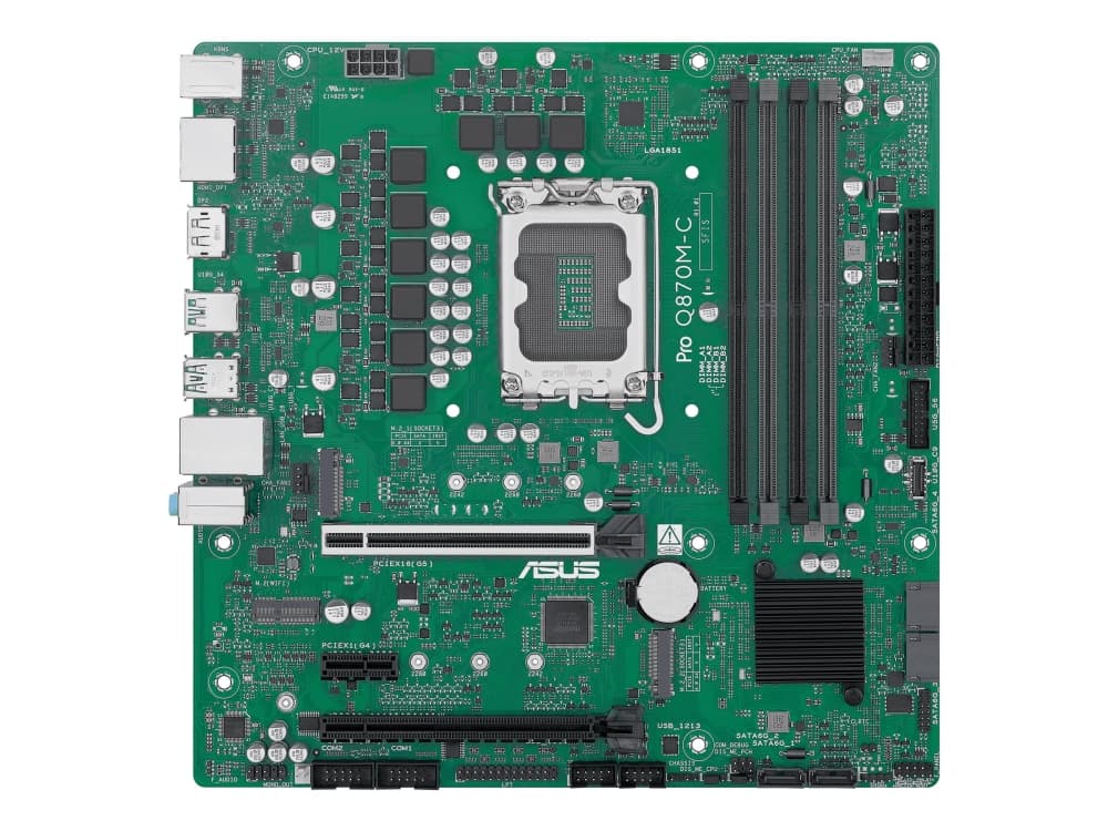 ASUS Pro Q870M-C-CSM Moderkort - Intel Q870 - Intel LGA1851 - DDR5 RAM - Micro-ATX ASUS Pro Q870M-C-CSM Moderkort - Intel Q870 - Intel LGA1851 - DDR5 RAM - Micro-ATX