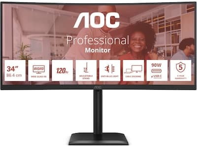 AOC 34" curved skærm CU34E4CV AOC 34" curved skærm CU34E4CV