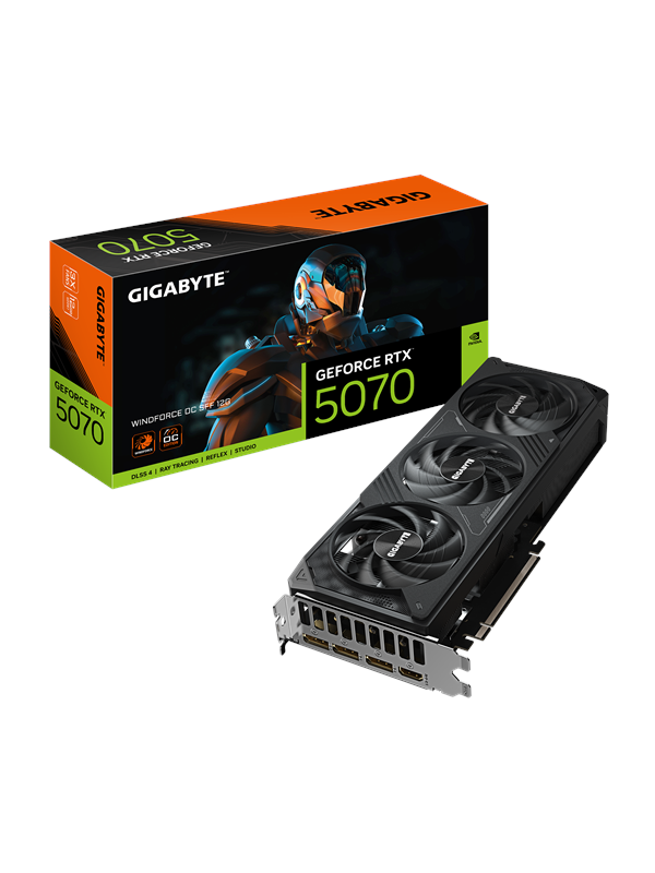 GIGABYTE GeForce RTX 5070 WindForce 3 OC - 12GB GDDR7 RAM - Grafikkort GIGABYTE GeForce RTX 5070 WindForce 3 OC - 12GB GDDR7 RAM - Grafikkort